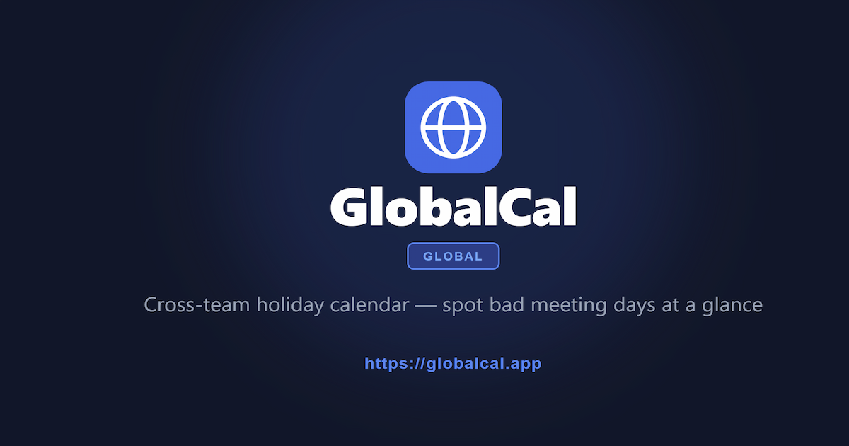 I built a calendar tool for myself to check overlapping holidays across 9 countries (APAC, US, and E
